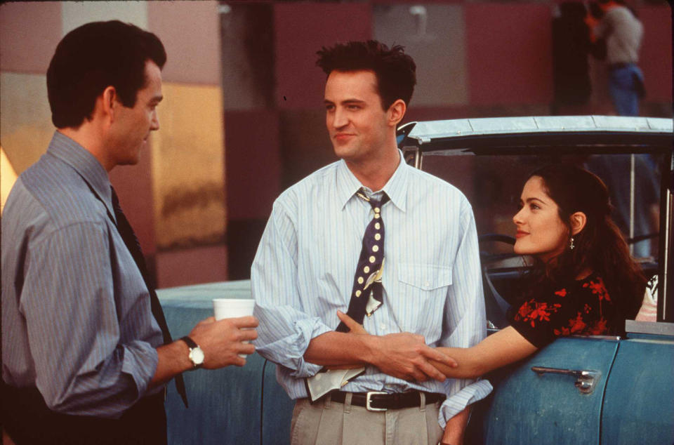 Matthew Perry and Salma Hayek in “Fools Rush In.” (Hulton Archive / Getty Images)