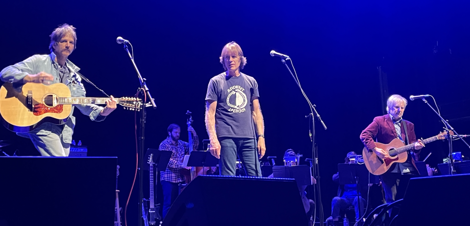 Luther Russell, Jody Stephens and Chris Stamey in rehearsal at the Alex (Photo: Chris Willman/Variety)