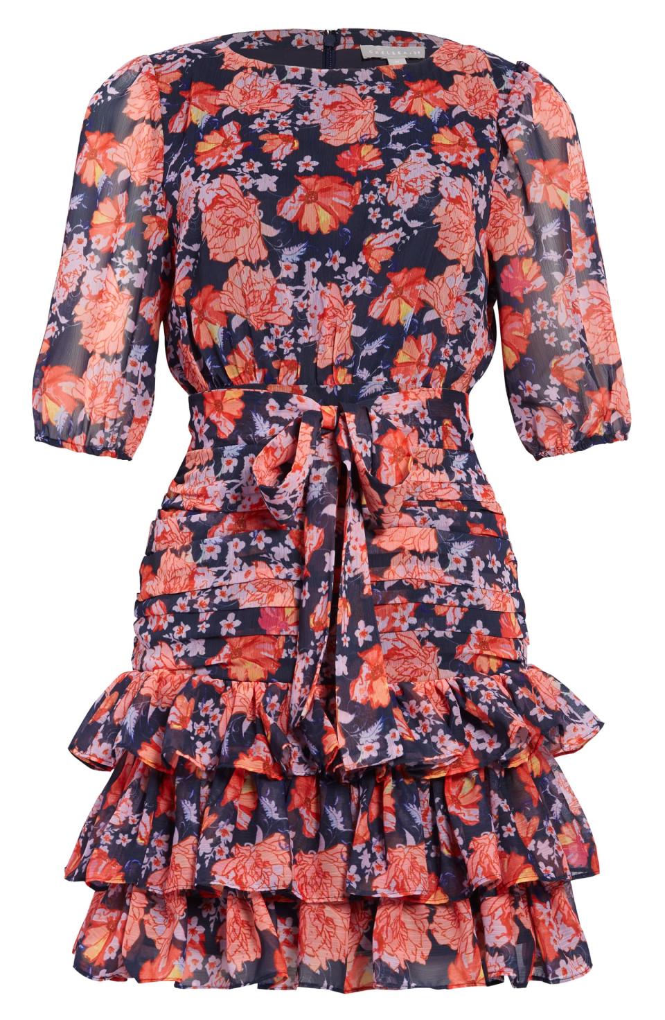 CHELSEA28 Floral Print Tiered Ruffle Dress