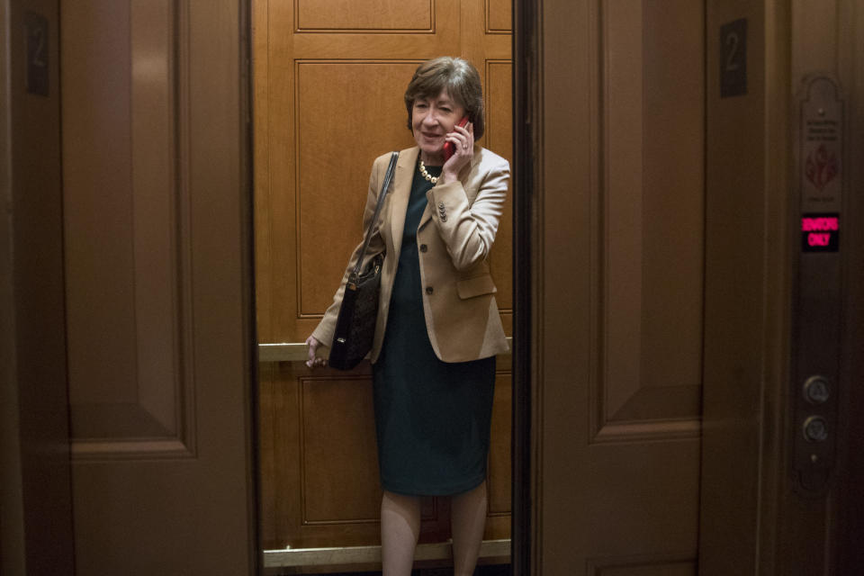 Sen. Susan Collins was the only Republican who voted against advancing Kacsmaryk's nomination. She said his writings&nbsp;&ldquo;indicate an alarming bias&rdquo; against LGBTQ people and abortion rights. (Photo: ASSOCIATED PRESS)