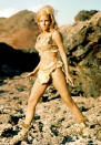 Raquel Welch was an international sex symbol after she donned this animal hide bikini in 1966 in the film <i>One Million Years B.C.</i>.