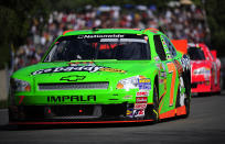 MONTREAL, QC - AUGUST 18: Danica Patrick driver of the #7 GoDaddy.com Chevrolet during the NASCAR Nationwide Series sixth annual NAPA AUTO PARTS 200 presented by Dodge on August 18, 2012 at the Circuit Gilles Villeneuve in Montreal, Quebec, Canada. (Photo by Robert Laberge/Getty Images for NASCAR)