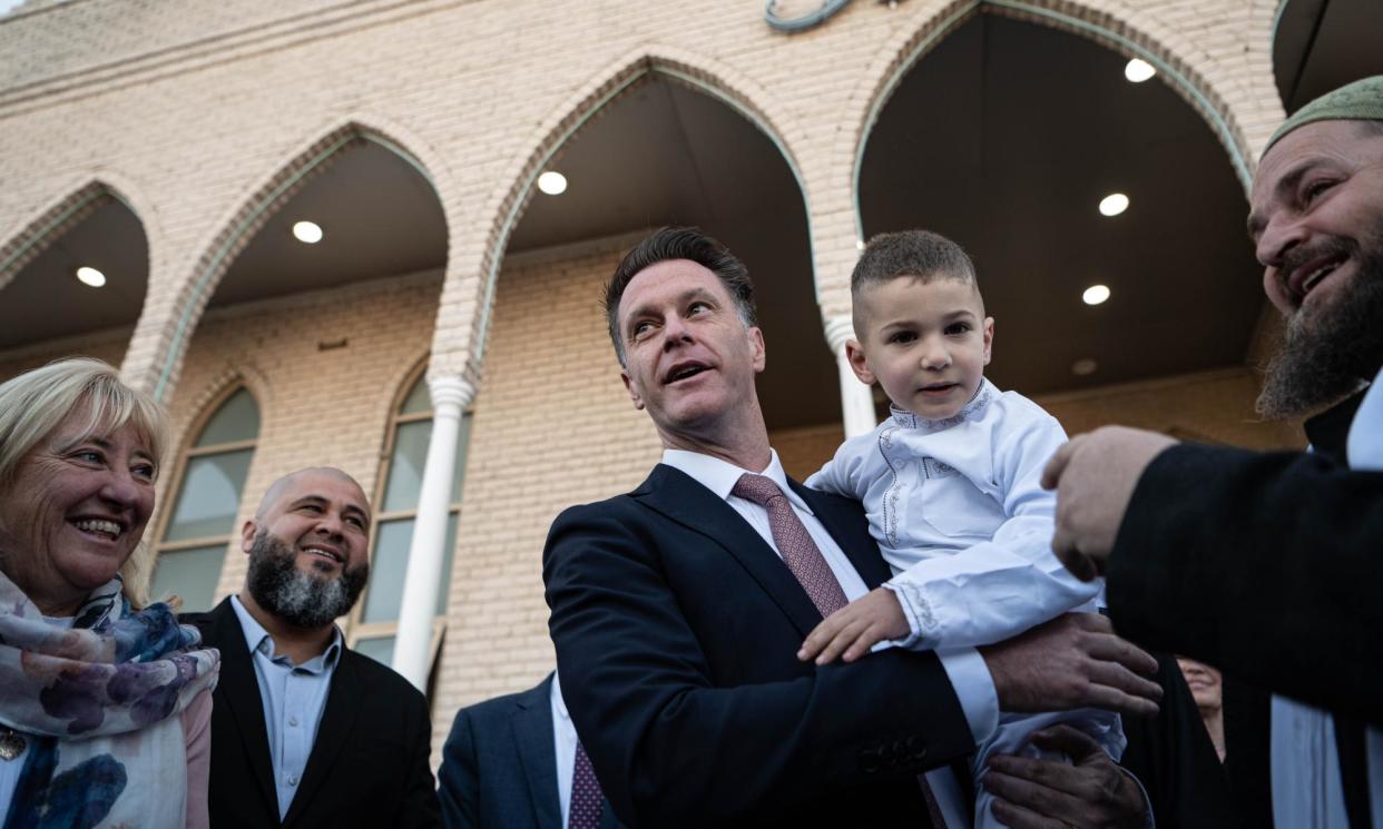 <span>Chris Minns at Lakemba mosque for Eid al-Fitr in 2023. Two Muslim groups say anger and disappointment in their communities over responses to the suffering of Palestinians has prompted them to reject invitations to premier’s iftar dinners.</span><span>Photograph: Flavio Brancaleone/AAP</span>