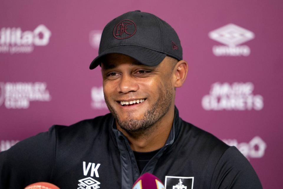 Vincent Kompany is relishing the challenge facing him at Burnley (Zac Goodwin/PA) (PA Wire)