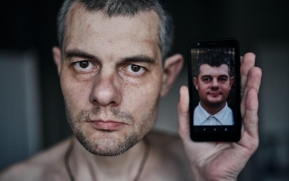 This soldier's face in a photo from before he was detained is almost recognisable