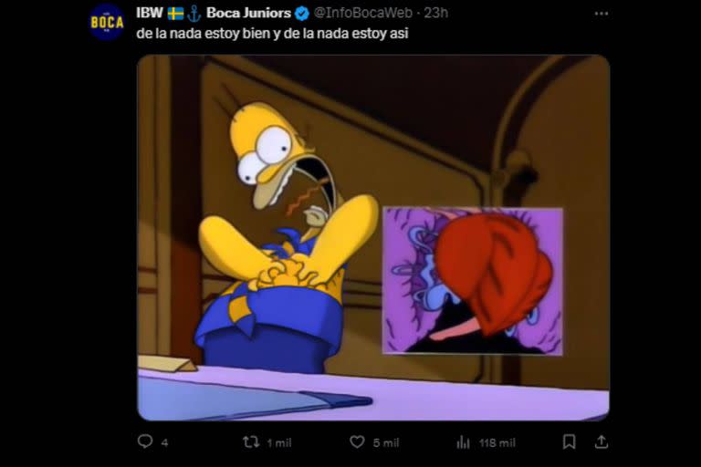 Homero Simpson protagonista de memes (Captura X)