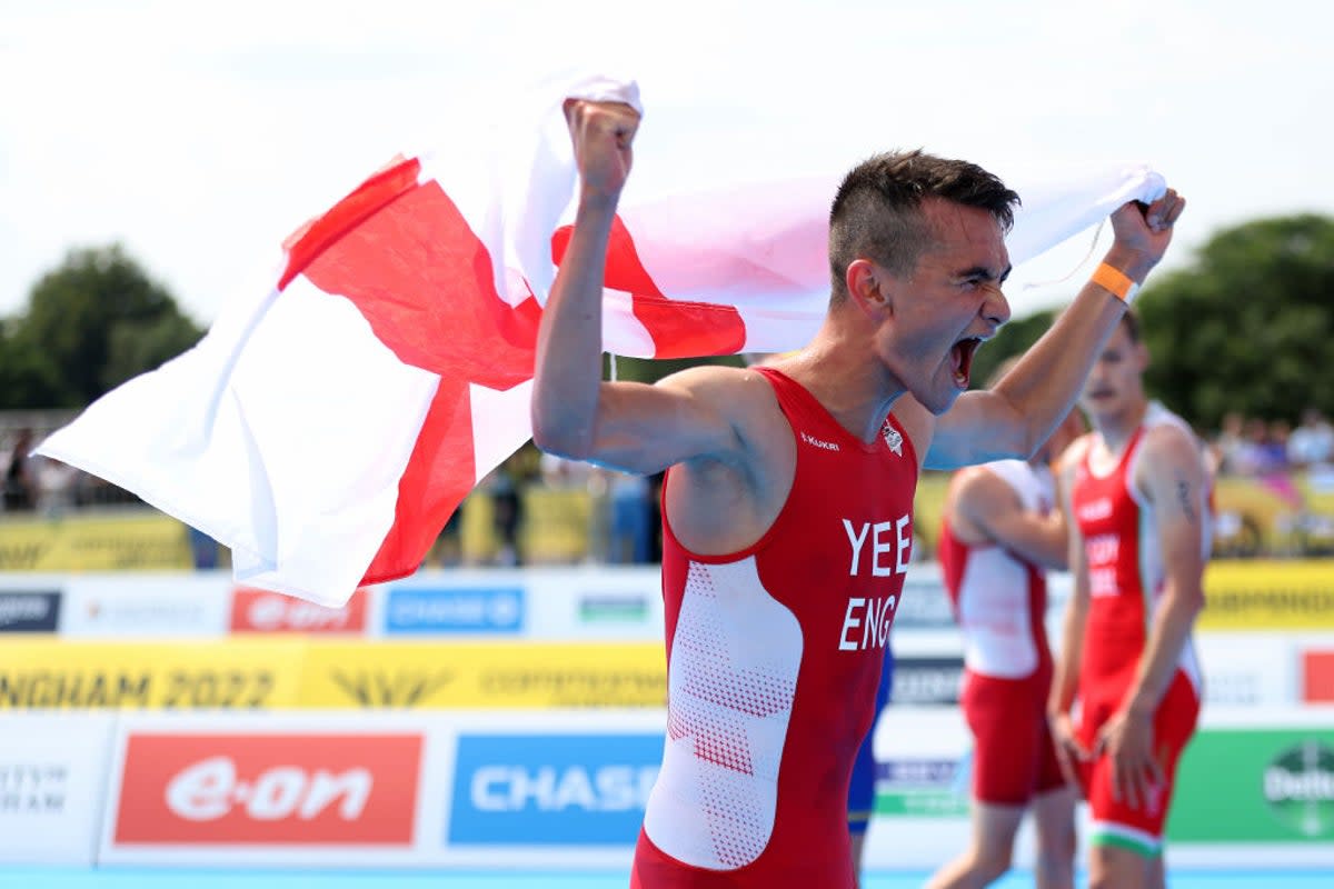 Alex Yee celebrates winning England’s first gold medal of the Birmingham games   (Getty Images)