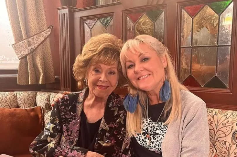 Lisa had earlier shared a sweet snap of herself and soap icon Barbara Knox -Credit:Lisa George Instagram