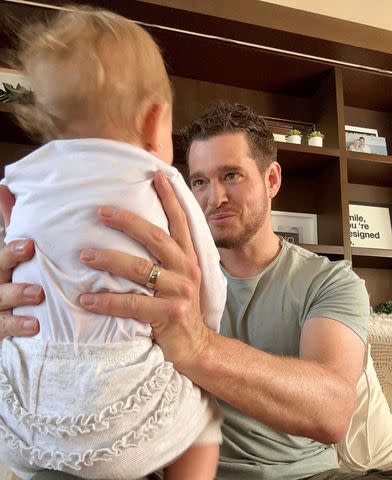 <p>Michael Buble Instagram</p> Michael Bublé and his daughter Cielo