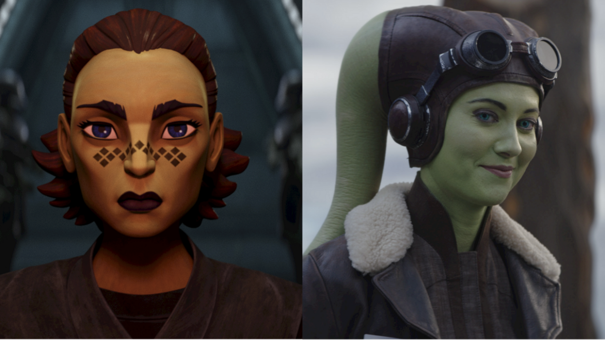  Barriss Offee in Star Wars: Tales of the Empire and Mary Elizabeth Winstead as Hera in Ahsoka. 