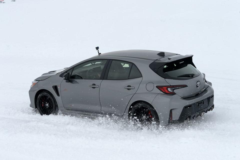 toyota gr corolla at bridgestone winter driving school ice track