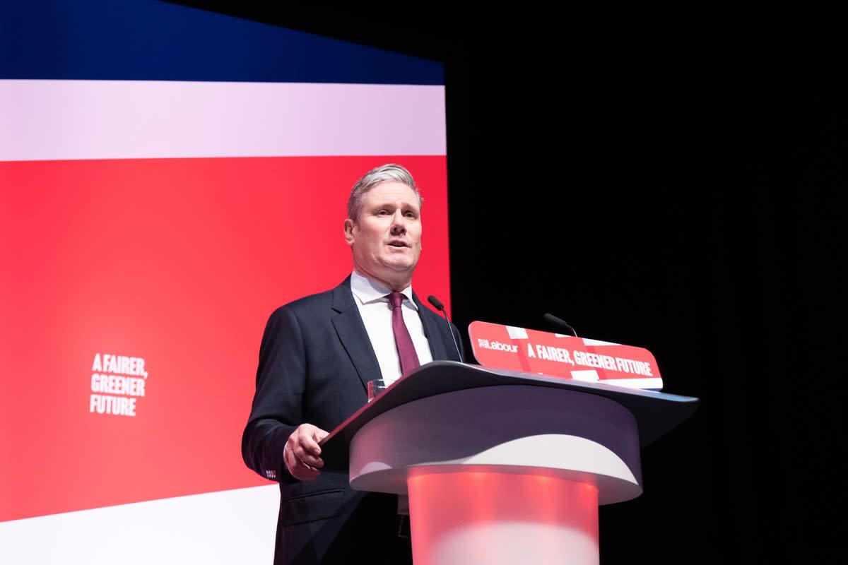 Labour party leader Sir Keir Starmer leads tributes to Queen Elizabeth II during the Labour Party Conference in Liverpool. Picture date: Sunday September 25, 2022 (Stefan Rousseau/PA) (PA Wire)