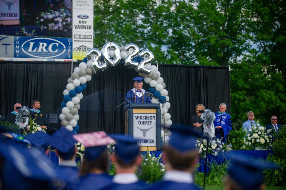 Scenes from Anderson County High's graduation held at their football stadium in Clinton, Tenn. on Friday, May 13, 2022.