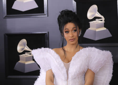 FILE PHOTO: 60th Annual Grammy Awards – Arrivals – New York, U.S., 28/01/2018 – Singer Cardi B. REUTERS/Andrew Kelly