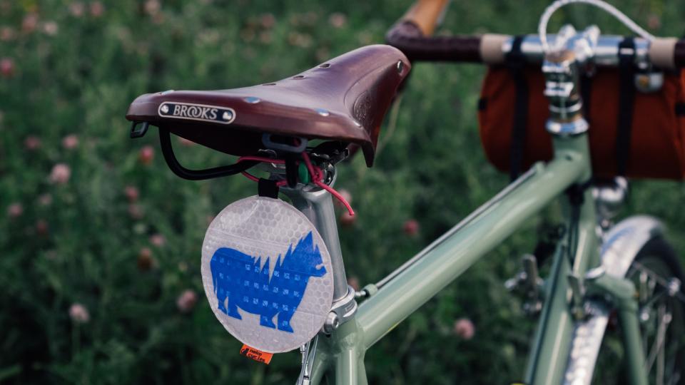 A leather bicycle saddle