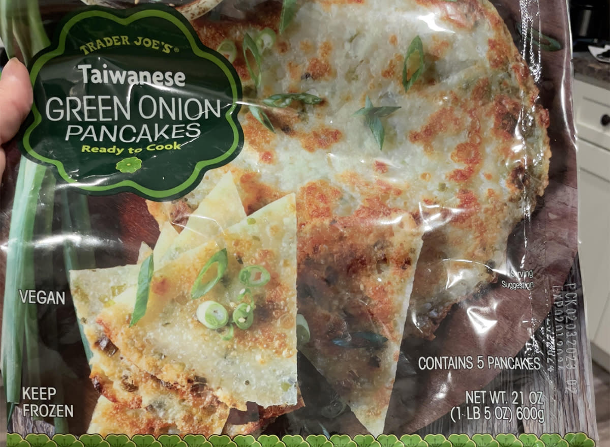 Taiwanese green onion pancakes from Trader Joe's