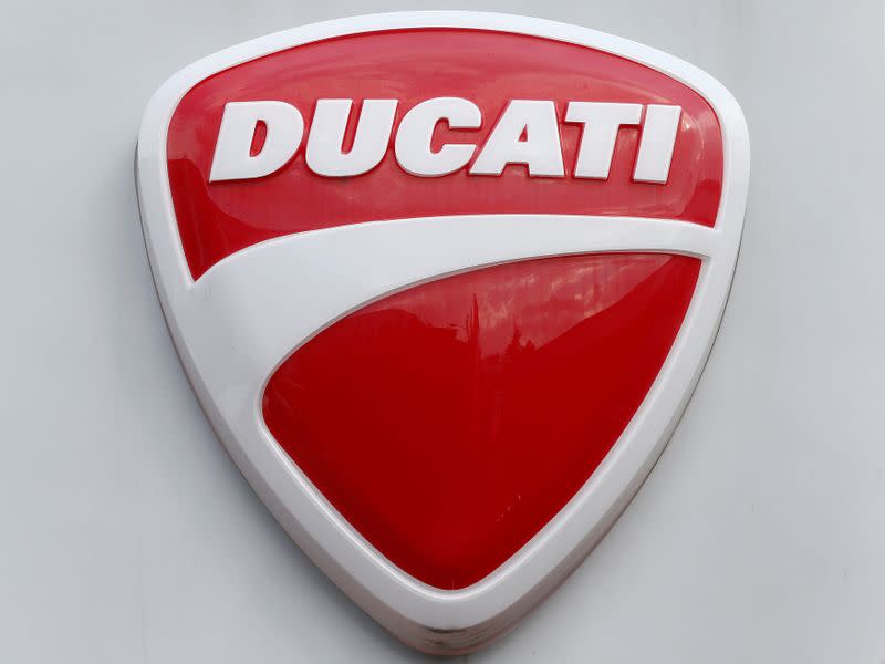 Logo of Italian motorcycle manufacturer Ducati is seen in Dietlikon