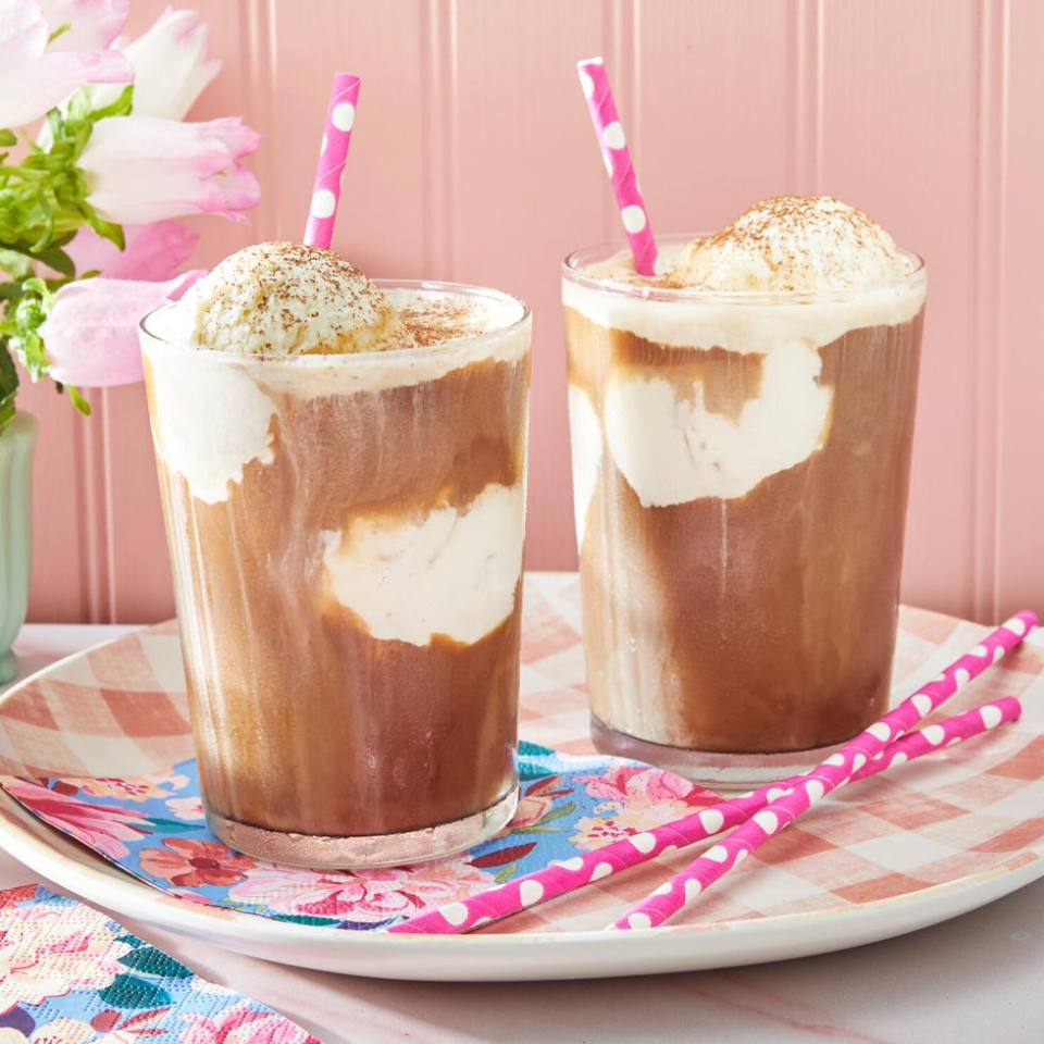 non alcoholic easter drinks iced coffee ice cream float