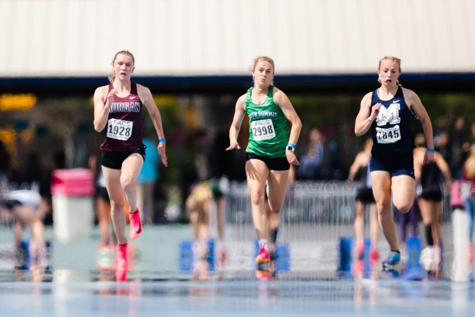 High school athletes compete during the BYU Track Invitational at the Clarence F. Robison Outdoor Track & Field in Provo on May 6, 2023. | Ryan Sun, Deseret News