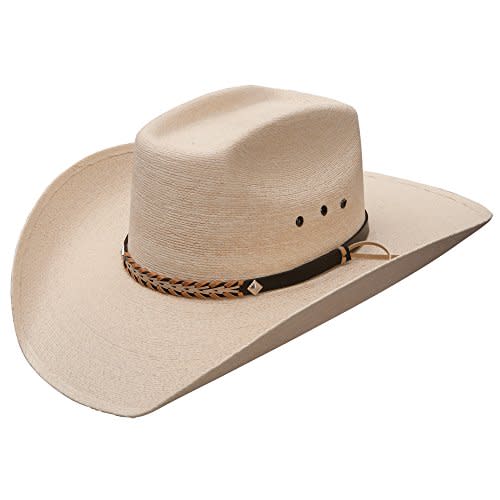 Stetson And Dobbs Hats SSSQRE-7940 Square,Eyelets, Reg Oval Cowboy Hat, Natural - 7.5/L