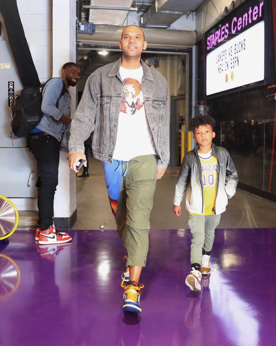 Jared Dudley and his son, Juju.