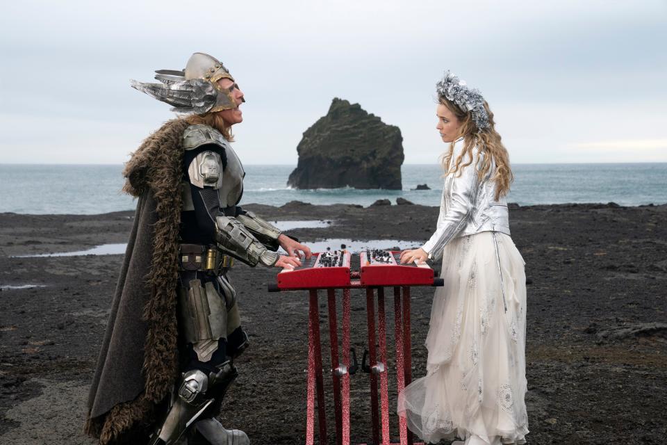 Lars Erickssong (Will Ferrell) and Sigrit Ericksdottir (Rachel McAdams) rocked out on a real Icelandic lava field for the "Volcano Man" number. They suffered for their art. "We were trying to look professional out there on the lava flows in, you know, 30-degree weather," says Ferrell.
