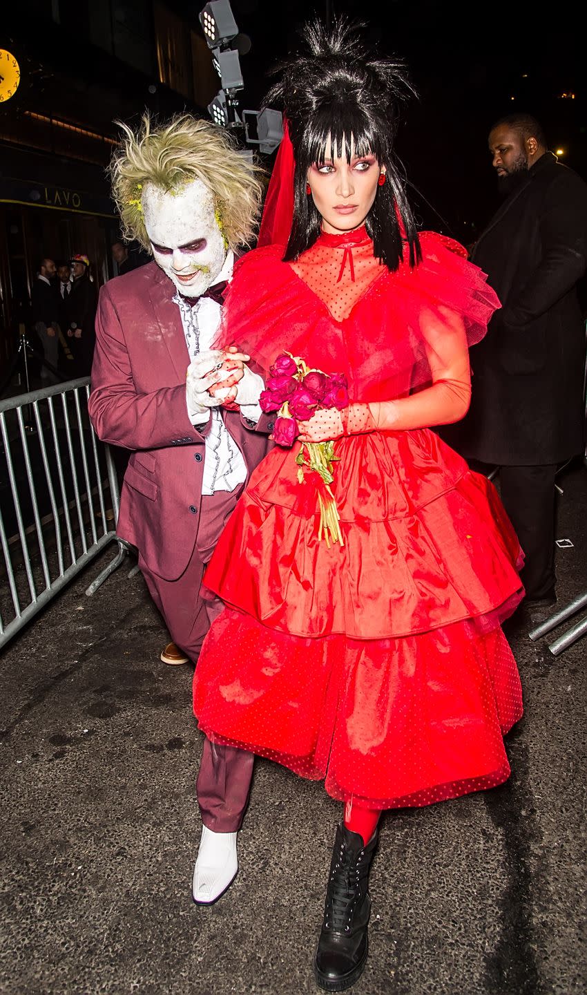 Beetlejuice and Red Beetle Bride Halloween Costume