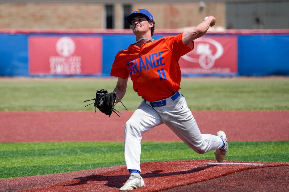 Cole Cahill pitched 6 2/3 innings to earn the win Thursday for Olentangy Orange.