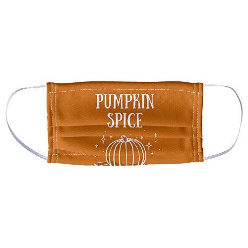 4) Pumpkin Spice Reusable Face Mask Covering