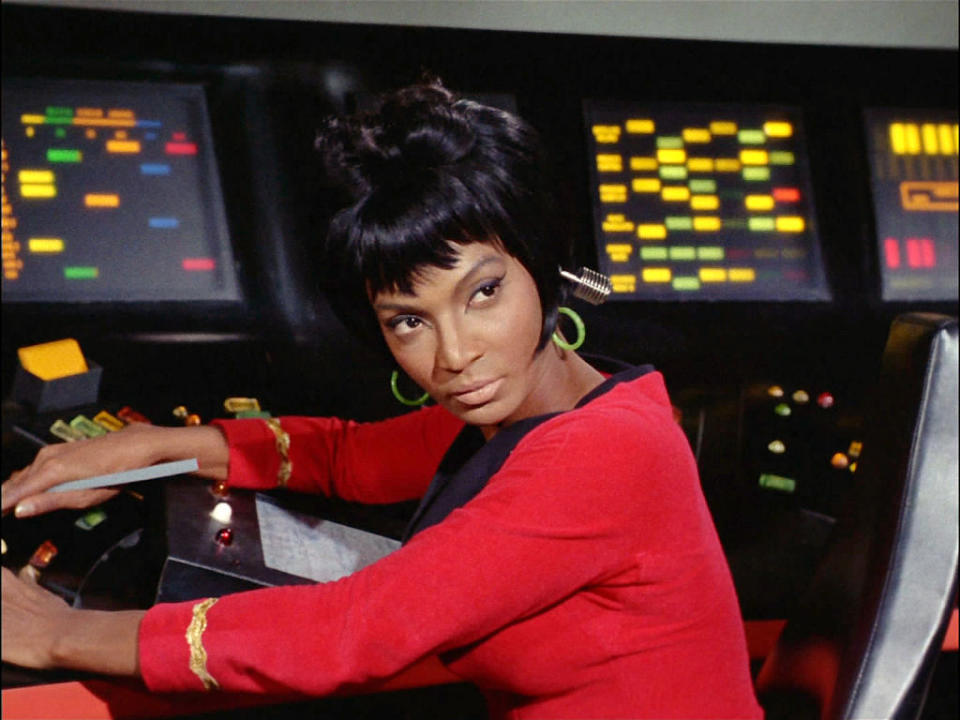 Nichelle Nichols potrays Lt. Nyota Uhura in the 