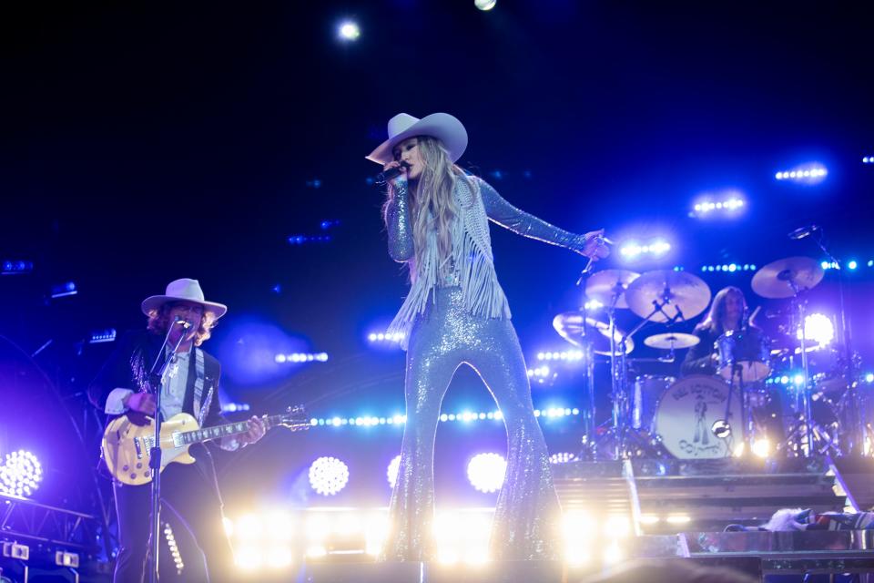 Lainey Wilson performs during Nashville’s Big Bash, New Years Eve celebration at Bicentennial Capitol Mall State Park in Nashville , Tenn., Sunday, Dec. 31, 2023.