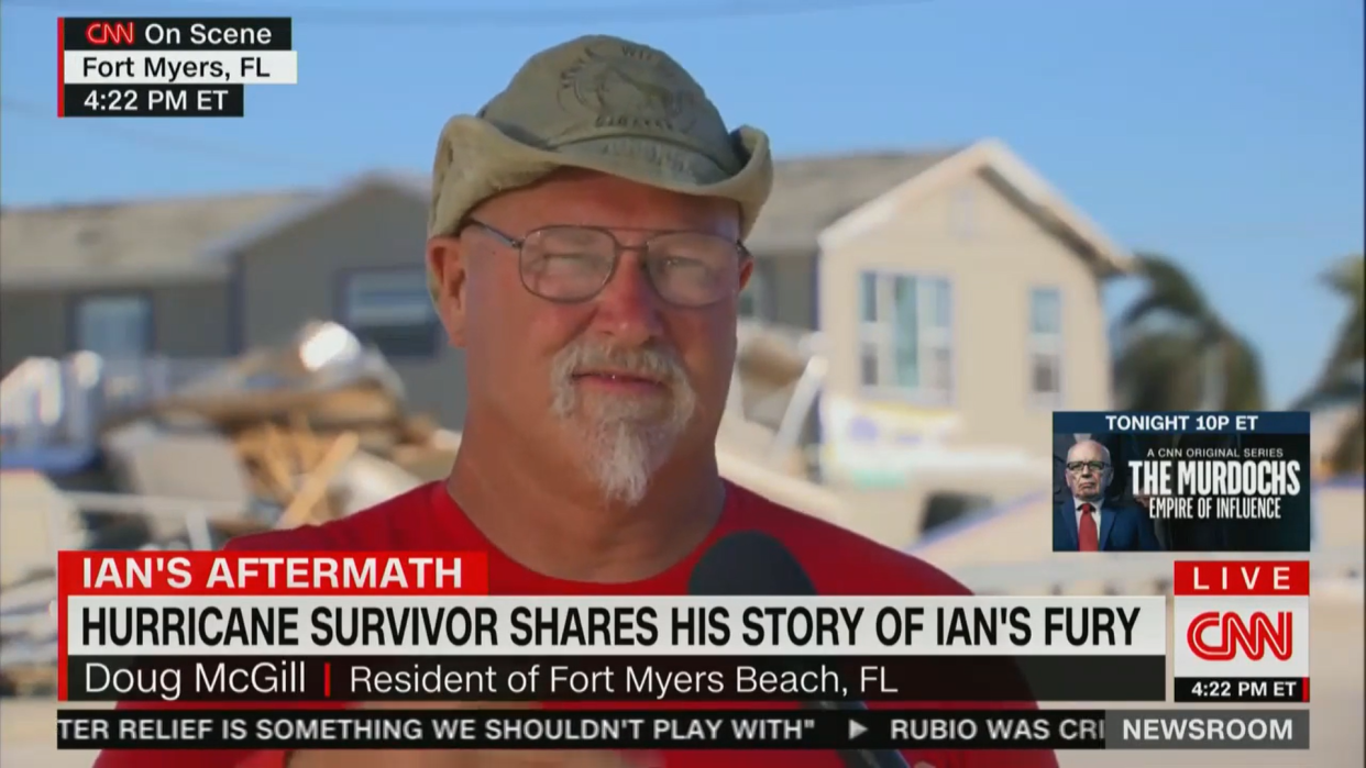 Doug McGill is interviewed on CNN in the aftermath of Hurricane Ian.