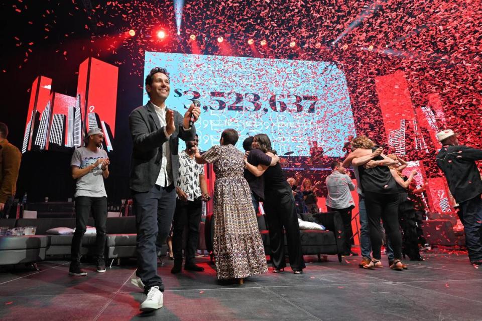 In June, Paul Rudd applauded as the $3.5 million record total at the end of the Big Slick Party and Show at the T-Mobile Center was announced. Next year’s Big Slick will take place on June 2 and 3.