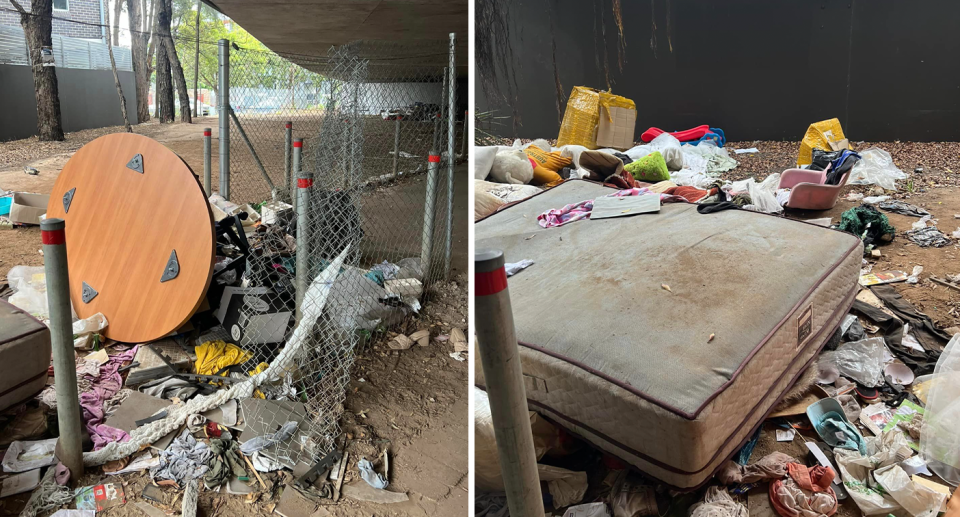 The rubbish pile in Pyrmont. 