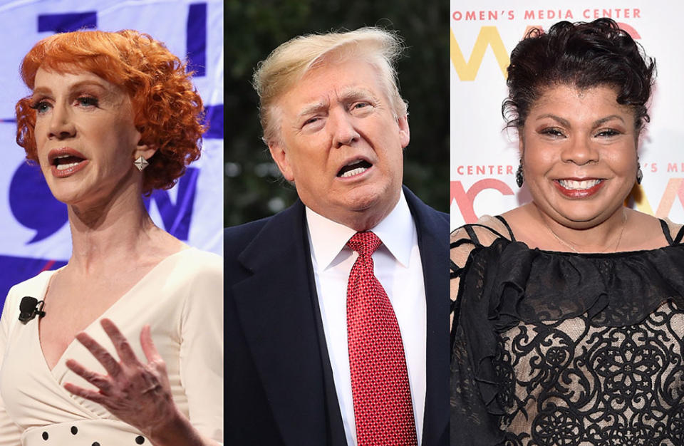 Kathy Griffin, President Trump, April Ryan. (Photos: Getty Images)