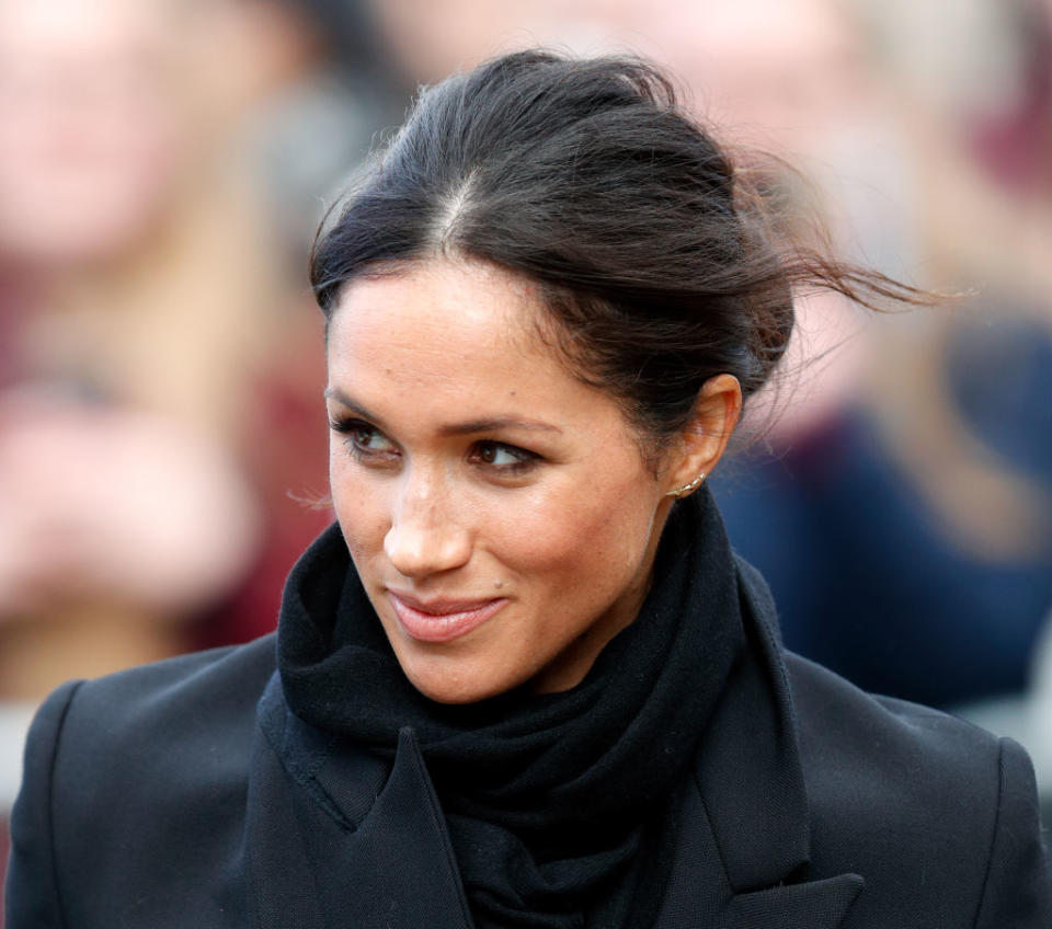 <p>In 2015, she told a UN gathering: “<a rel="nofollow noopener" href="http://www.telegraph.co.uk/news/2018/01/19/meghan-markle-prince-harry-feminist/" target="_blank" data-ylk="slk:I am proud to be a woman and a feminist;elm:context_link;itc:0;sec:content-canvas" class="link ">I am proud to be a woman and a feminist</a>,” and that “… a wife is equal to her husband.” The speech is reportedly expected to include a few jokes as well as an affectionate tribute to Prince Harry and a special thanks to Queen Elizabeth II. Rule breaker or not, the public <em>adores</em> Meghan!<em> (Photo: Getty)</em> </p>