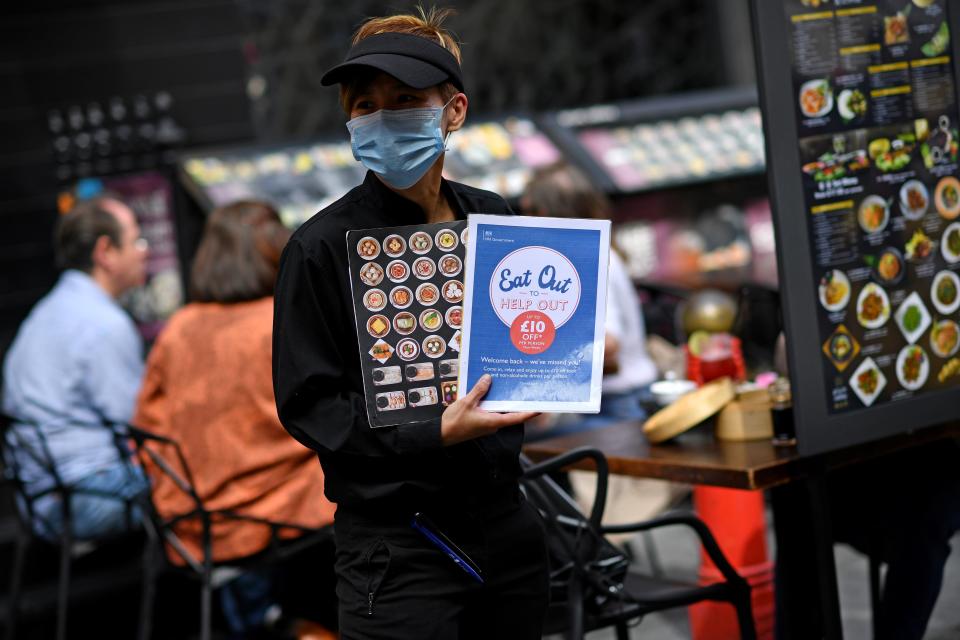 The Eat Out to Help Out scheme is due to end on 31 August. Photo: Ben Stansall / AFP via Getty