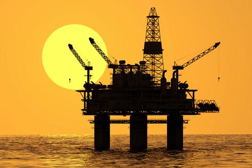   <span class="attribution"><a class="link " href="https://www.shutterstock.com/image-photo/image-oil-platform-during-sunset-124714078" rel="nofollow noopener" target="_blank" data-ylk="slk:Dabarti CGI/Shutterstock;elm:context_link;itc:0;sec:content-canvas">Dabarti CGI/Shutterstock</a></span>