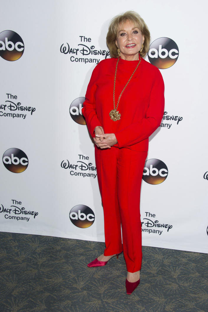 FILE - Barbara Walters attends A Celebration of Barbara Walters at the Four Seasons Restaurant on May 14, 2014, in New York. Walters, a superstar and pioneer in TV news, has died, according to ABC News on Friday, Dec. 30, 2022. She was 93. (Photo by Charles Sykes/Invision/AP, File)