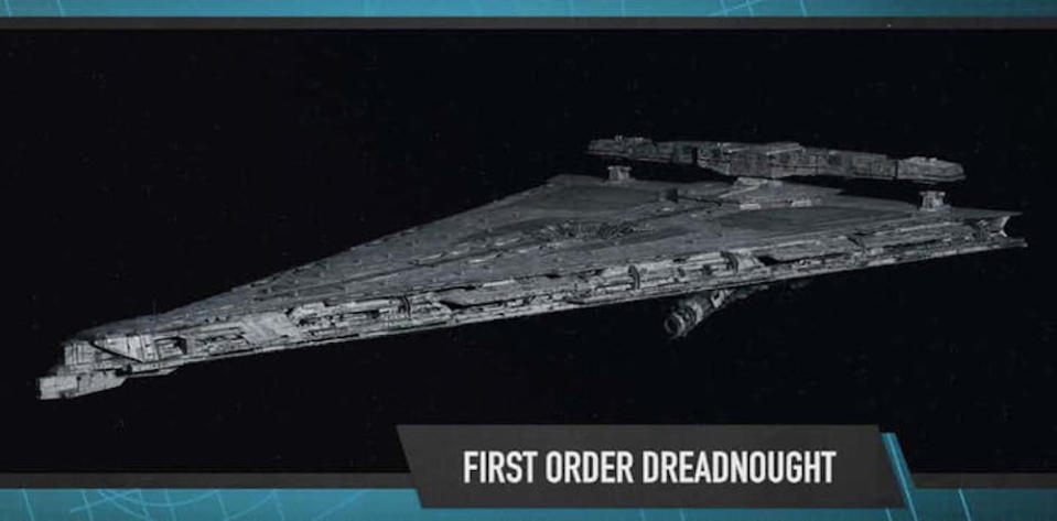 First Order Dreadnought from <i>The Last Jedi</i> (Photo: Lucasfilm)