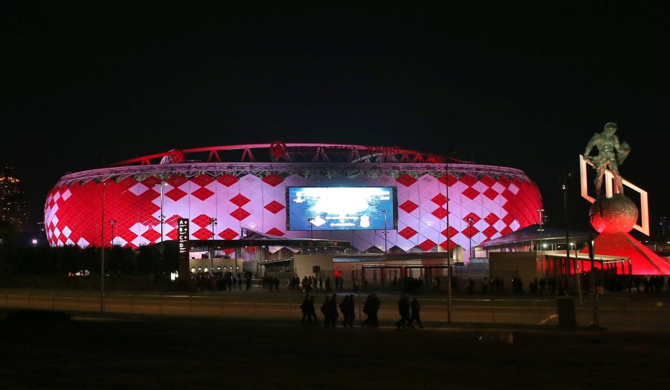 <p>Spartak Stadium, Moscow<br>Year opened: 2014<br>Capacity: 45,360<br>Which games: Four group games, one last 16 tie<br>Fun fact: Exterior features thousands of diamonds, which can change colour depending on which team is playing. </p>