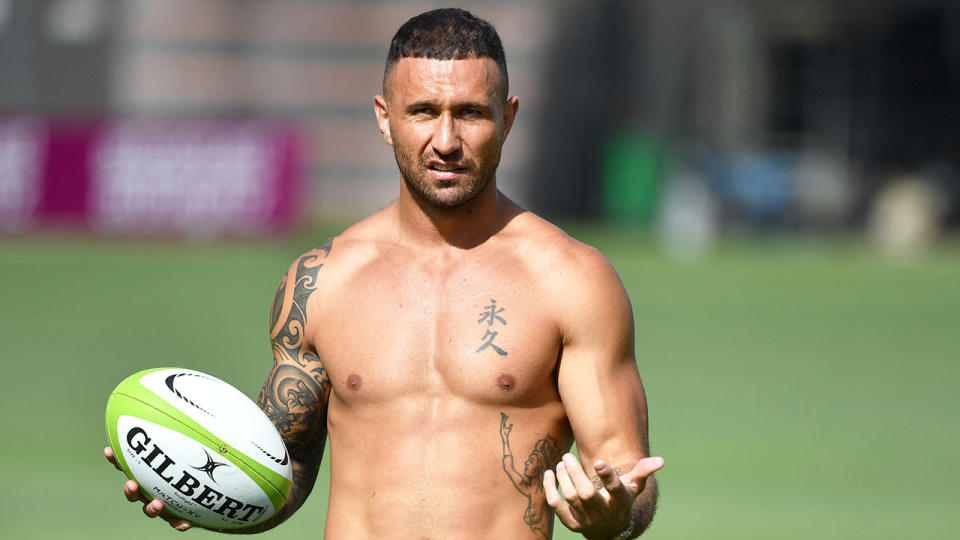 Seen here, Quade Cooper has been training in Australia during the COVID-19 shutdown.