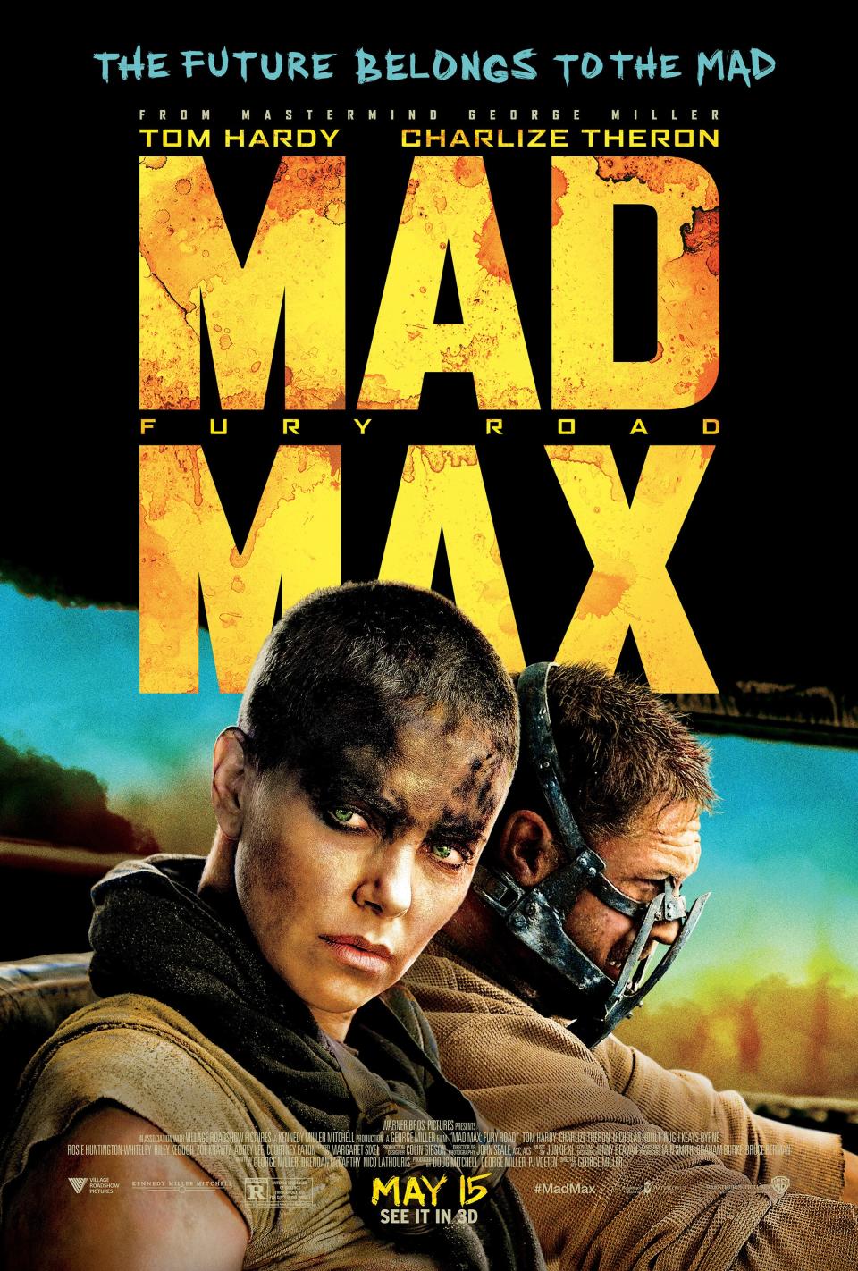 MAD MAX: FURY ROAD, advance poster, l-r: Charlize Theron, Tom Hardy, 2015. ph: Jasin Boland/©Warner Bros. Pictures/courtesy Everett Collection