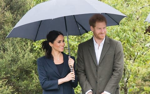 Meghan, Duchess of Sussex and Prince Harry, Duke of Sussex visit the North Shore to dedicate a 20-hectare area of native bush to The Queen' s Commonwealth Canopy - Credit: Wireimage