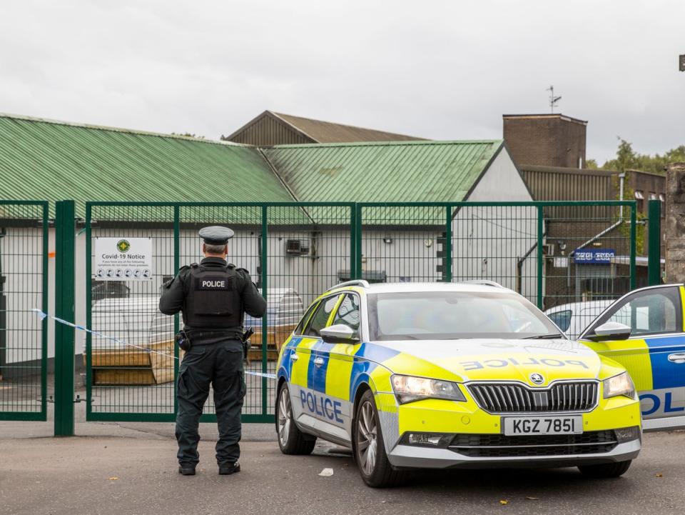 The shooting took place at Donegal Celtic Football Club in west Belfast (PA)