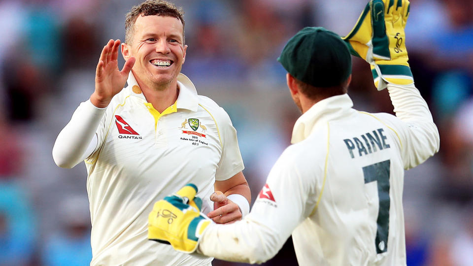 Peter Siddle, pictured here celebrating a wicket during the Ashes series in England.