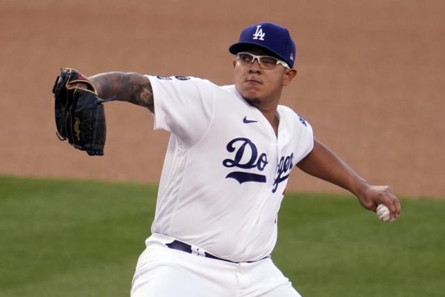 MLB Dodgers 7 Julio Urias White Gold 2020 World Series Champions