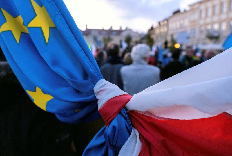 FILE PHOTO: Rally in support of Poland's membership in the European Union, in Rzeszow