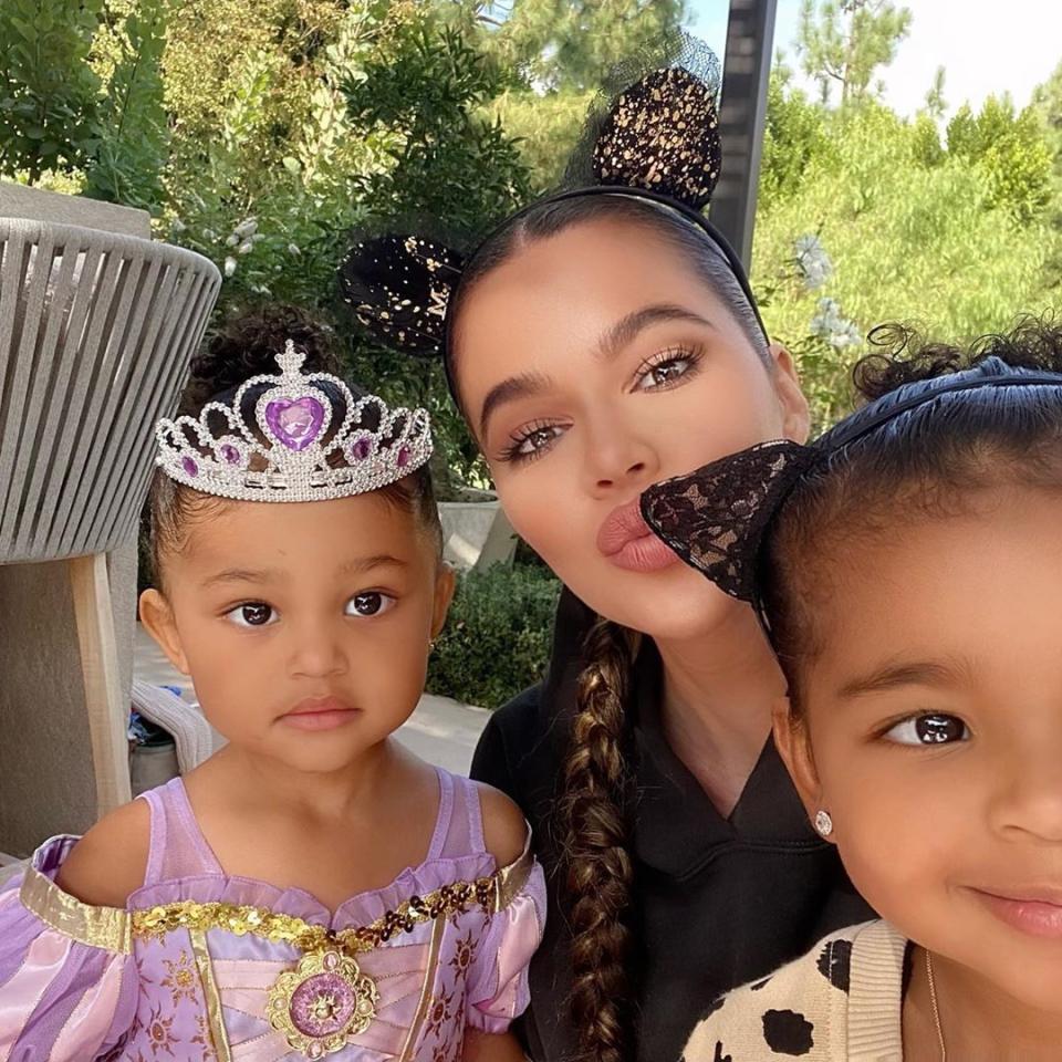 Khloé Kardashian, True Thompson, and Stormi Webster