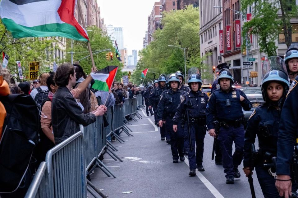 A total of 566 police officers have retired in 2024 through April, compared to 508 over the first four months of last year, NYPD pension data shows. Syndi Pilar/SOPA Images/Shutterstock